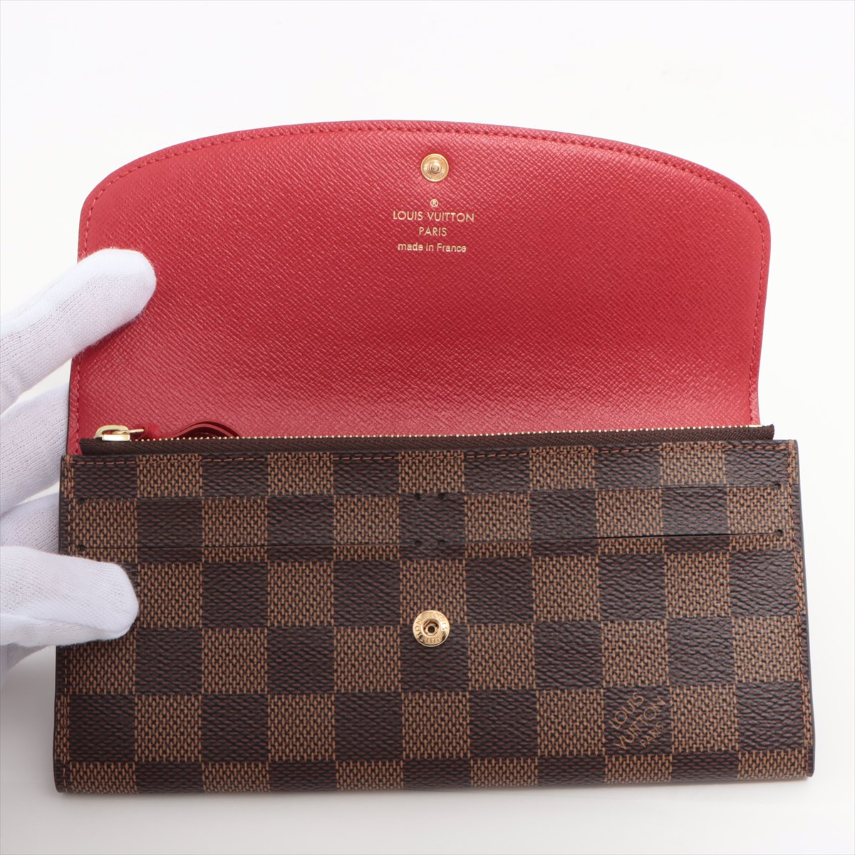 Louis Vuitton Damier Portofeuille Emilie N63544 TA2169 Rouge Long Wallet