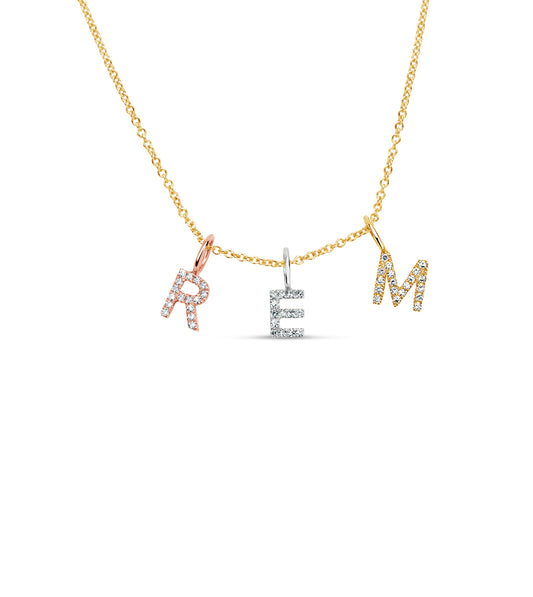Diamond Initial Necklace