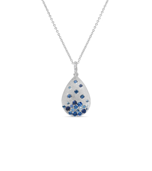Sapphire Celestial Pear Necklace