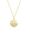 Diamond Half Disc Necklace
