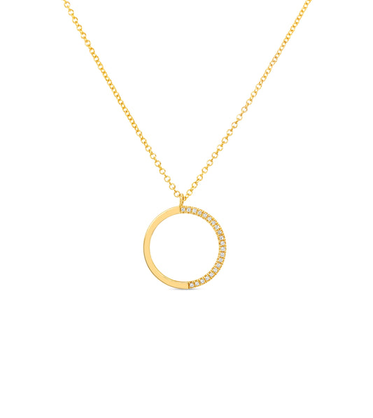 Diamond Half Circle Necklace