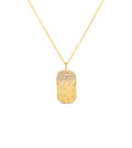 Diamond Celestial Dog Tag Necklace