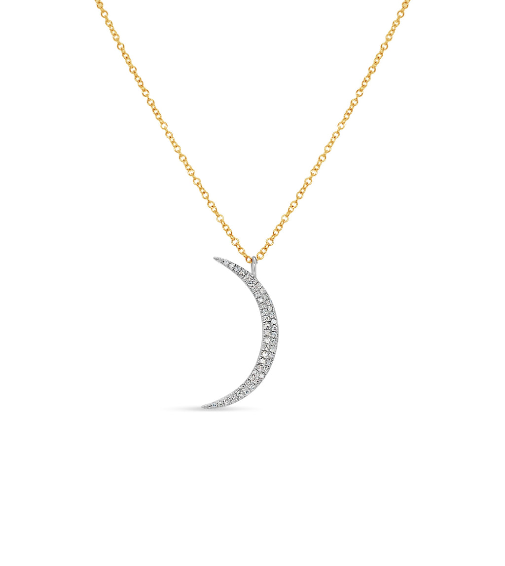 Diamond Crescent Moon Necklace