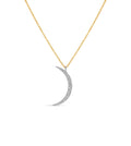 Diamond Crescent Moon Necklace