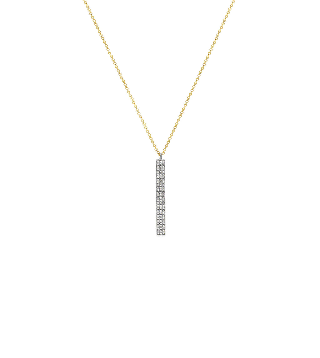 Diamond Vertical Bar Necklace
