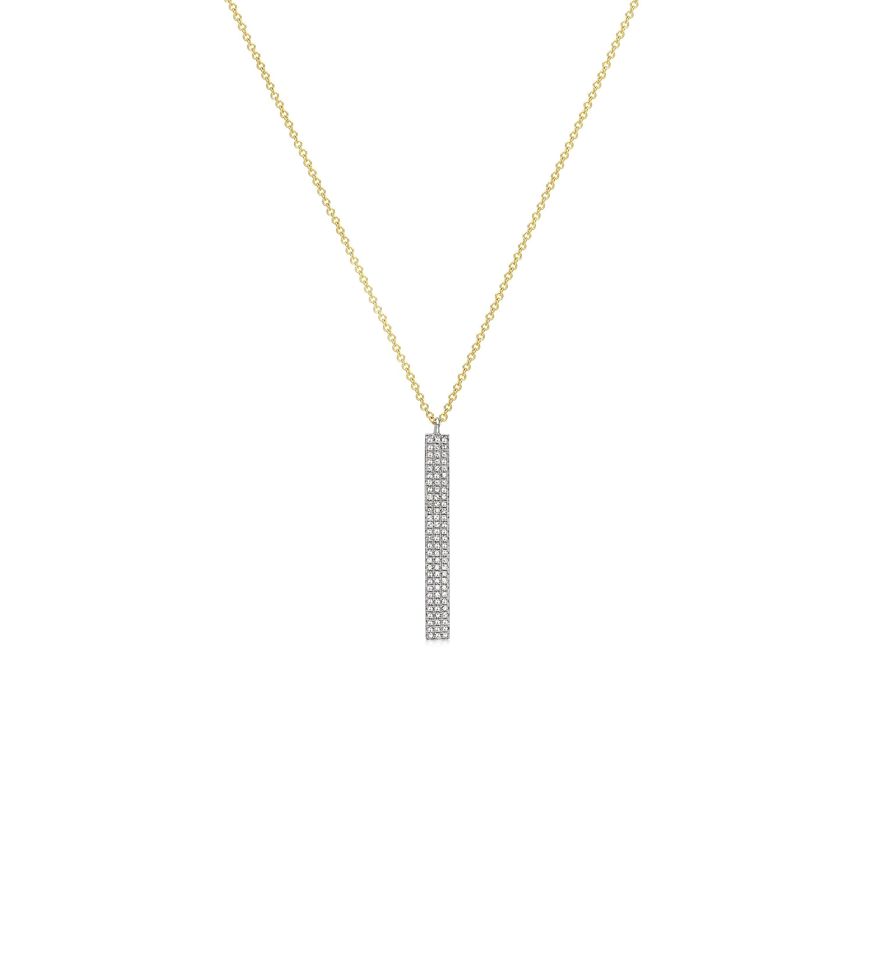 Diamond Vertical Bar Necklace