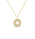 Diamond North Star Disc Necklace