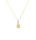 Diamond Padlock Heart Necklace