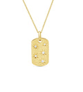 Diamond Stars Dog Tag Necklace