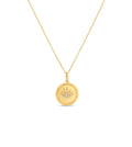Diamond Eye Medallion Disc Necklace