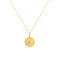 Diamond Snake Medallion Disc Necklace