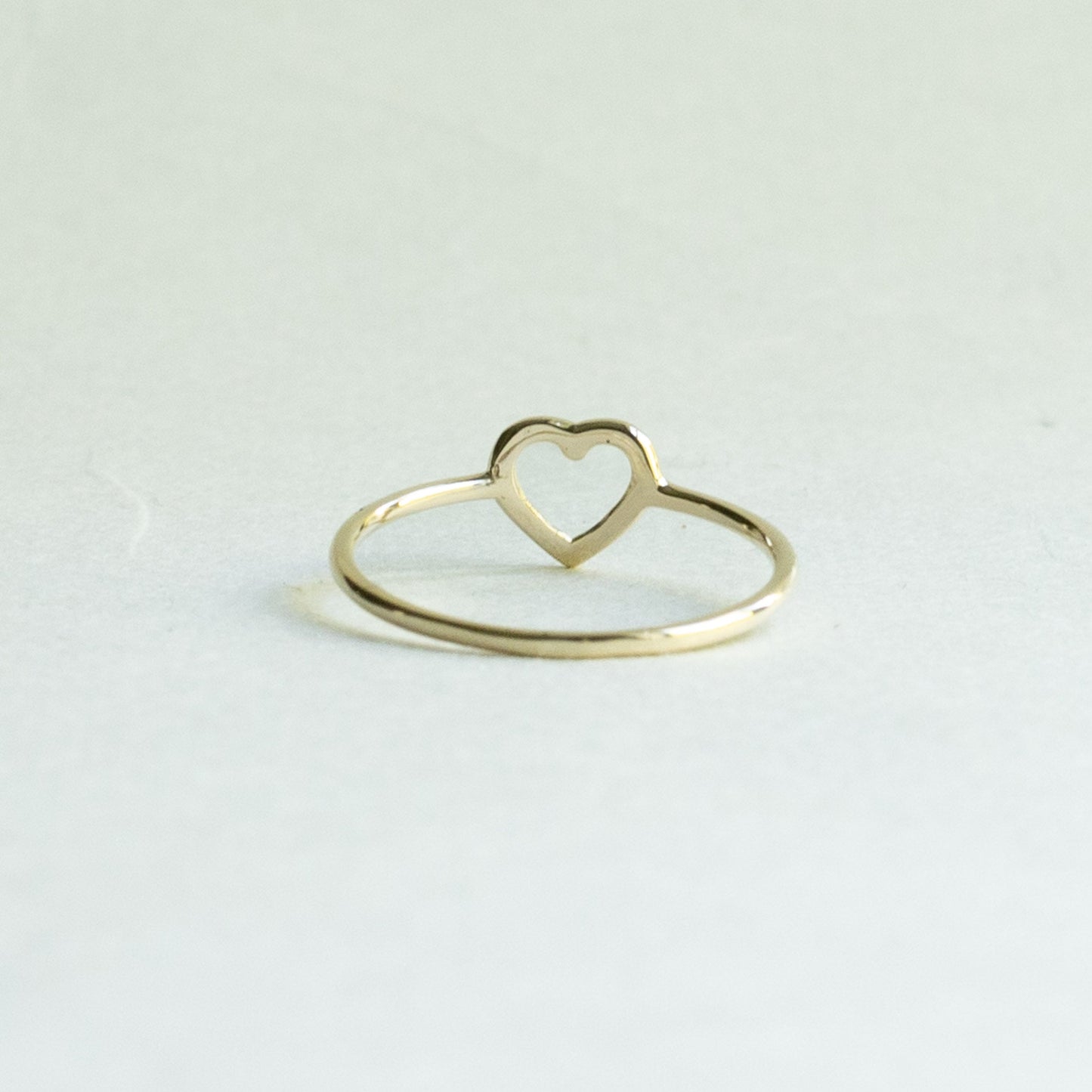 14K Petite Open Heart