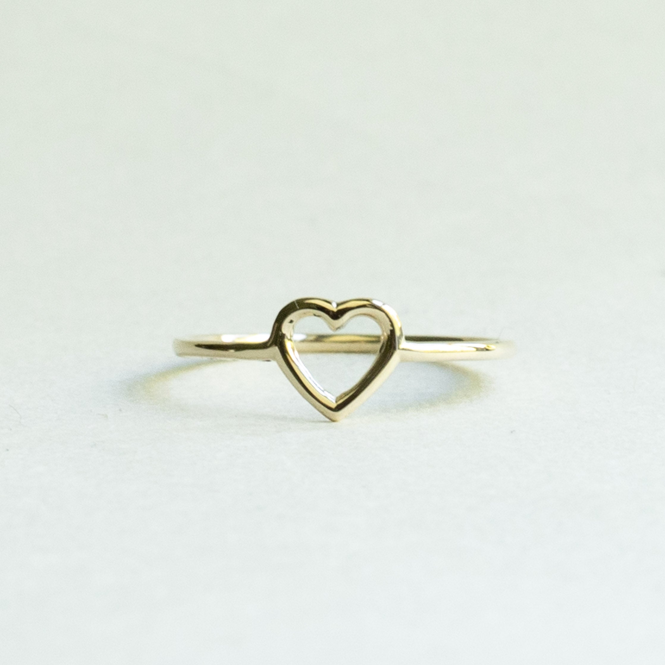 14K Petite Open Heart