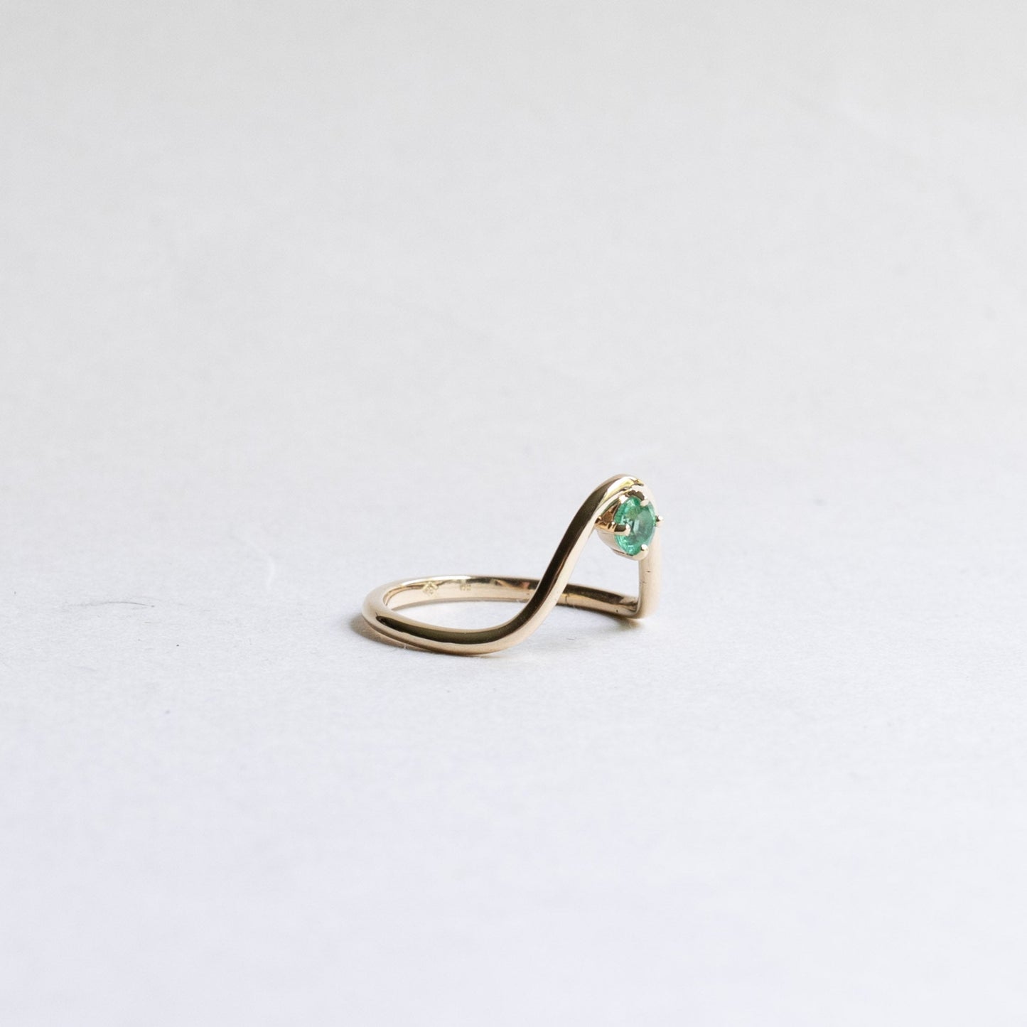 14K Emerald Ring Guard