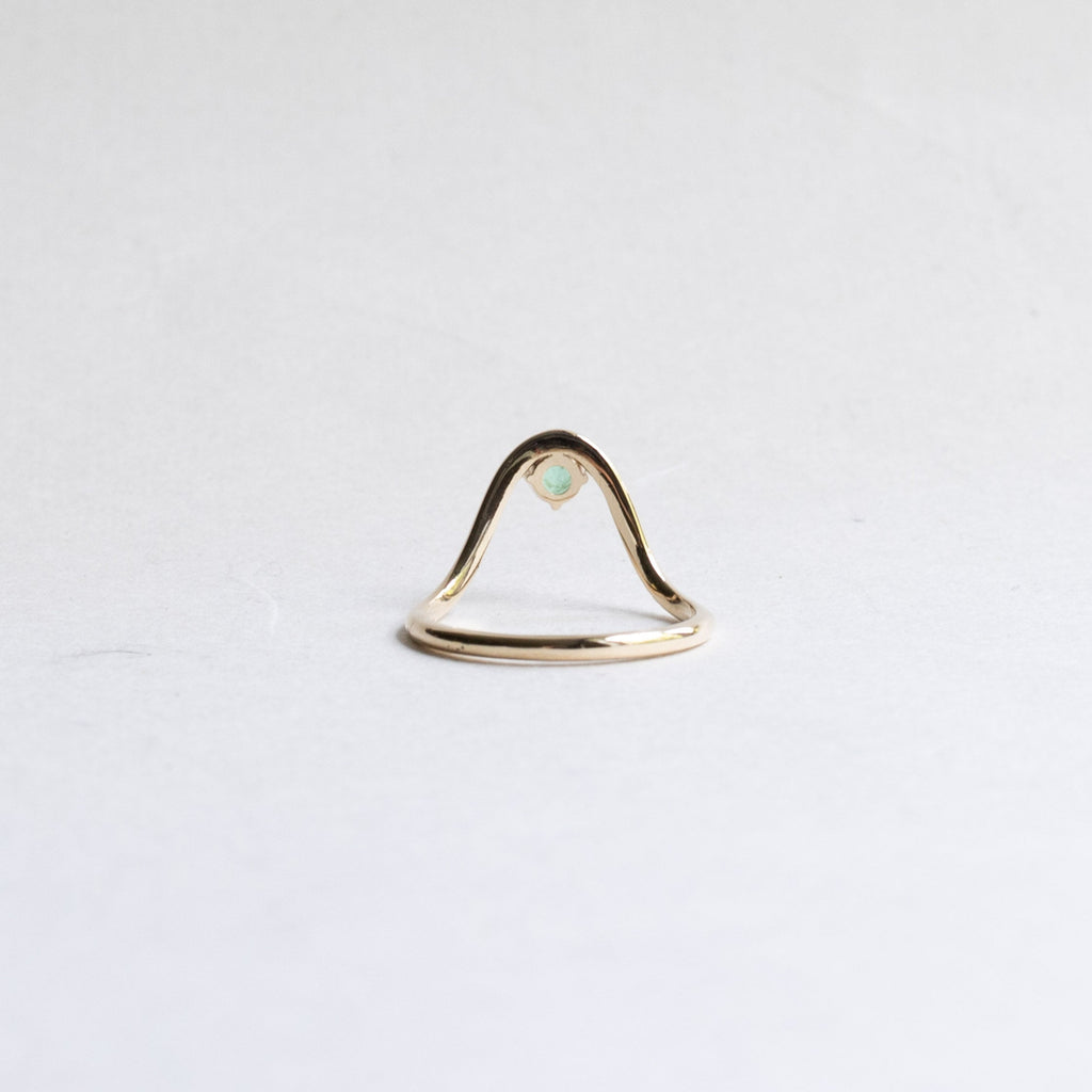 14K Emerald Ring Guard