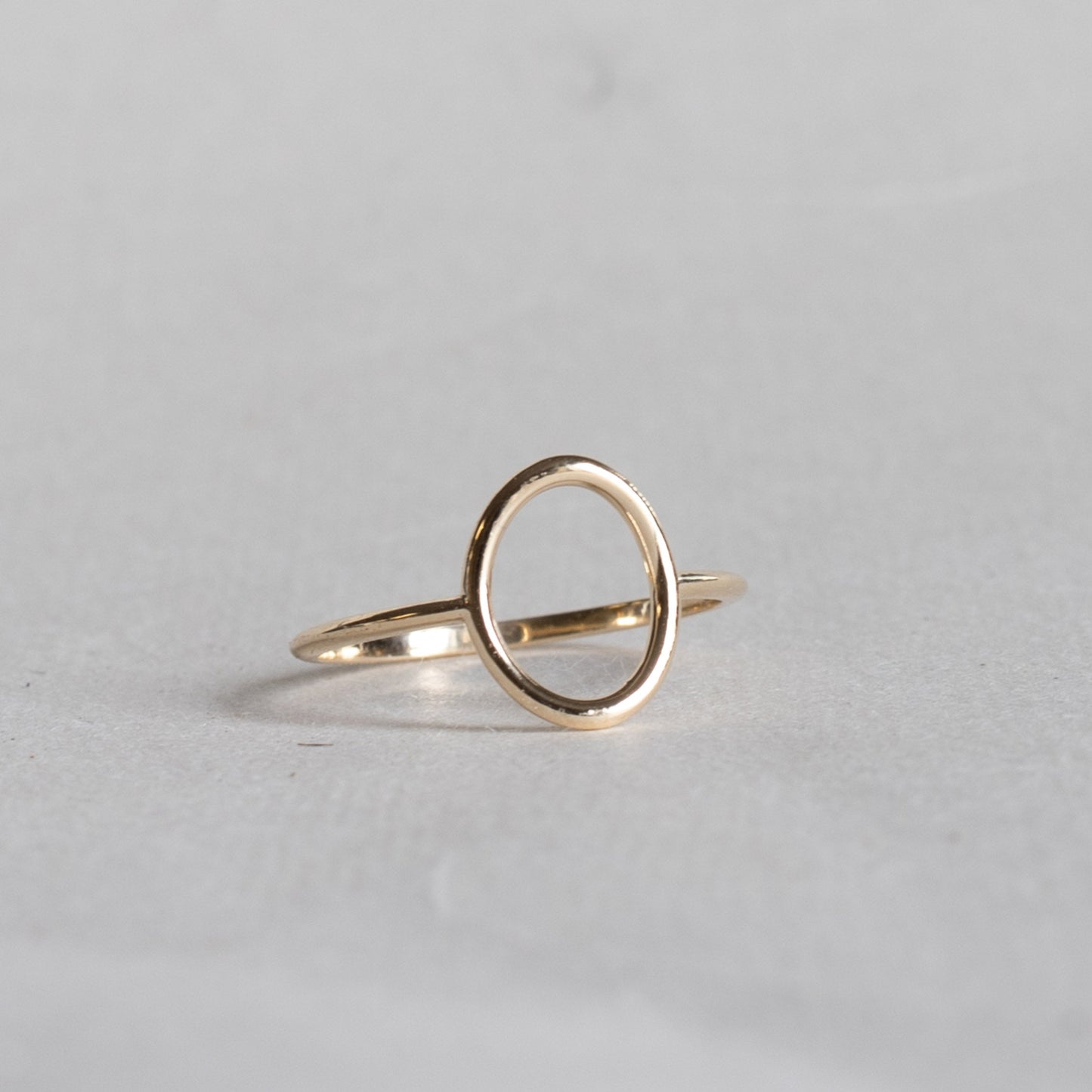 14K Yellow Gold Open Oval Ring