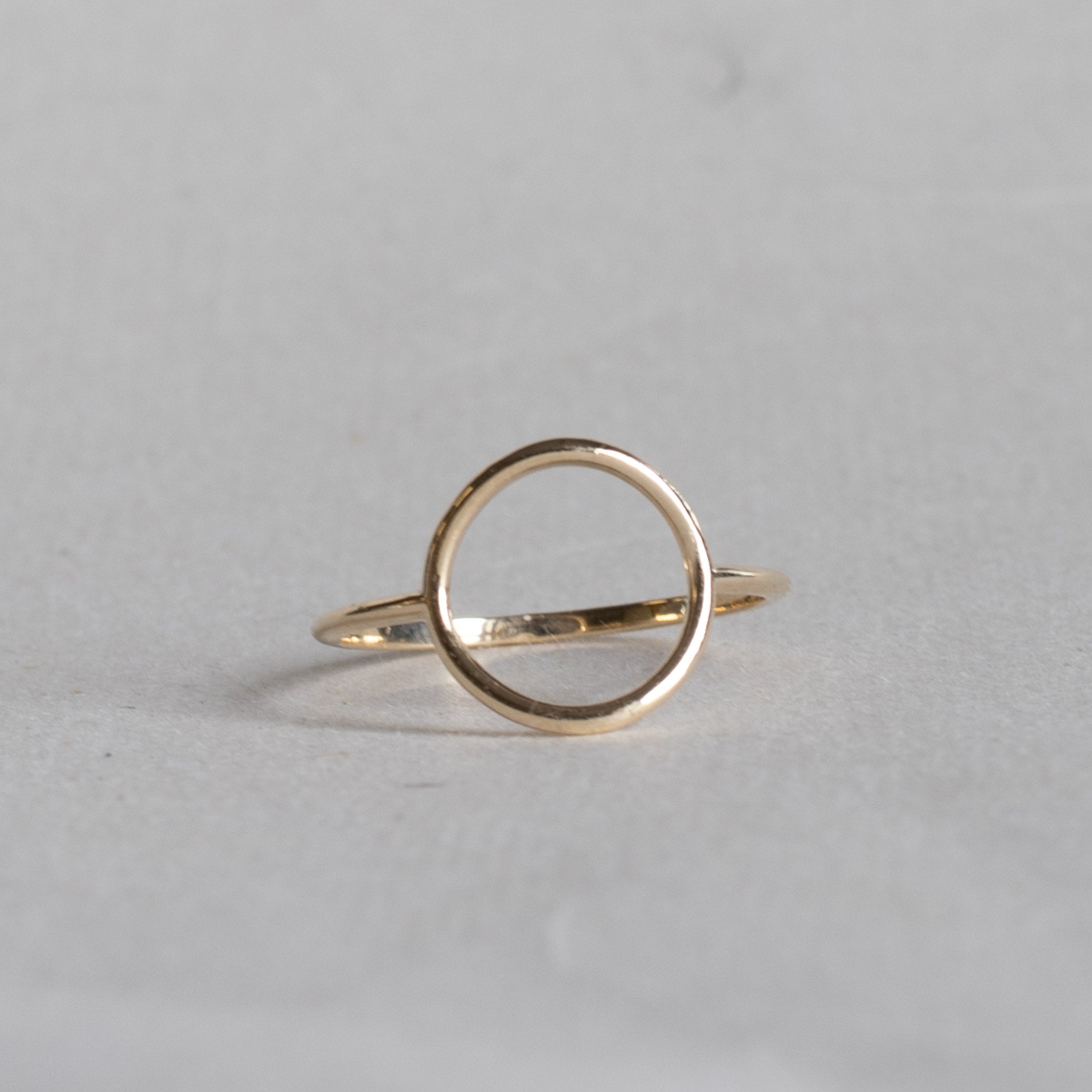 14K Yellow Gold Open Circle Ring