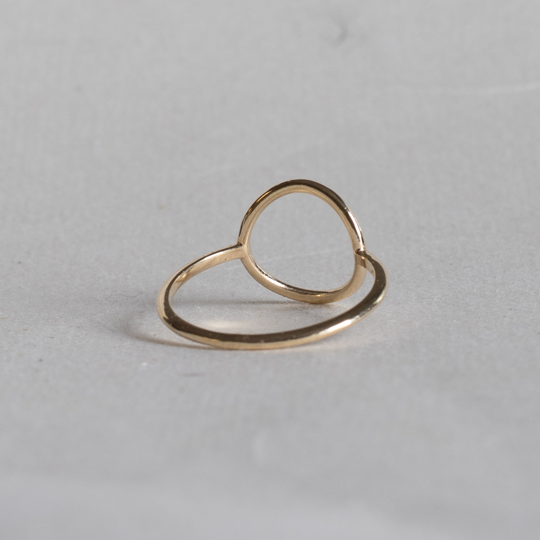 14K Yellow Gold Open Circle Ring