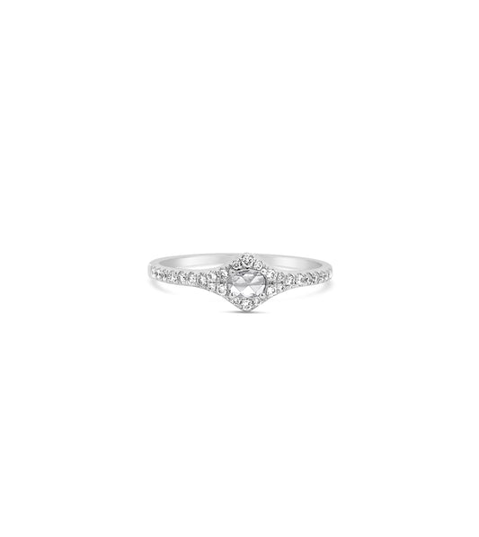 Rose Cut Diamond Royal Ring