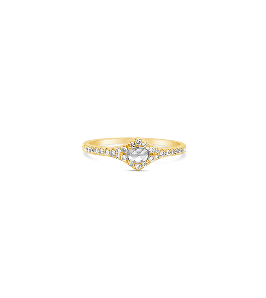 Rose Cut Diamond Royal Ring