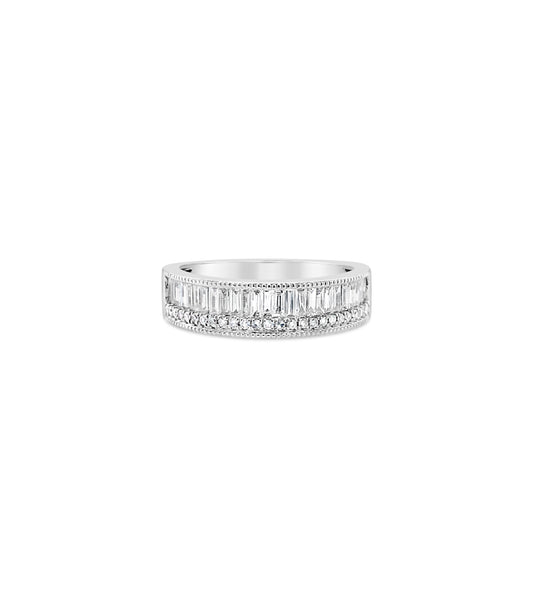 Diamond Baguette & Round Band
