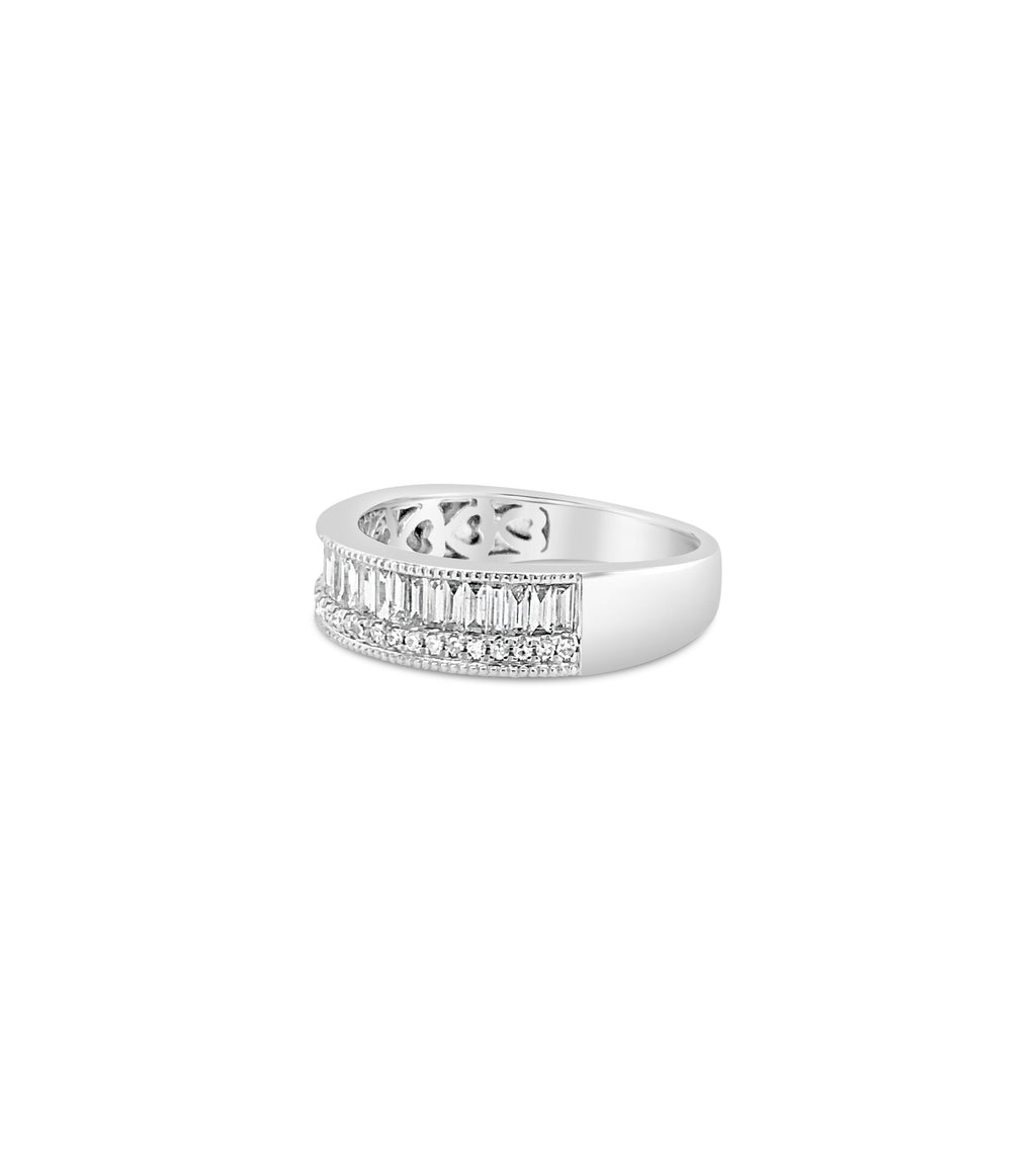 Diamond Baguette & Round Band