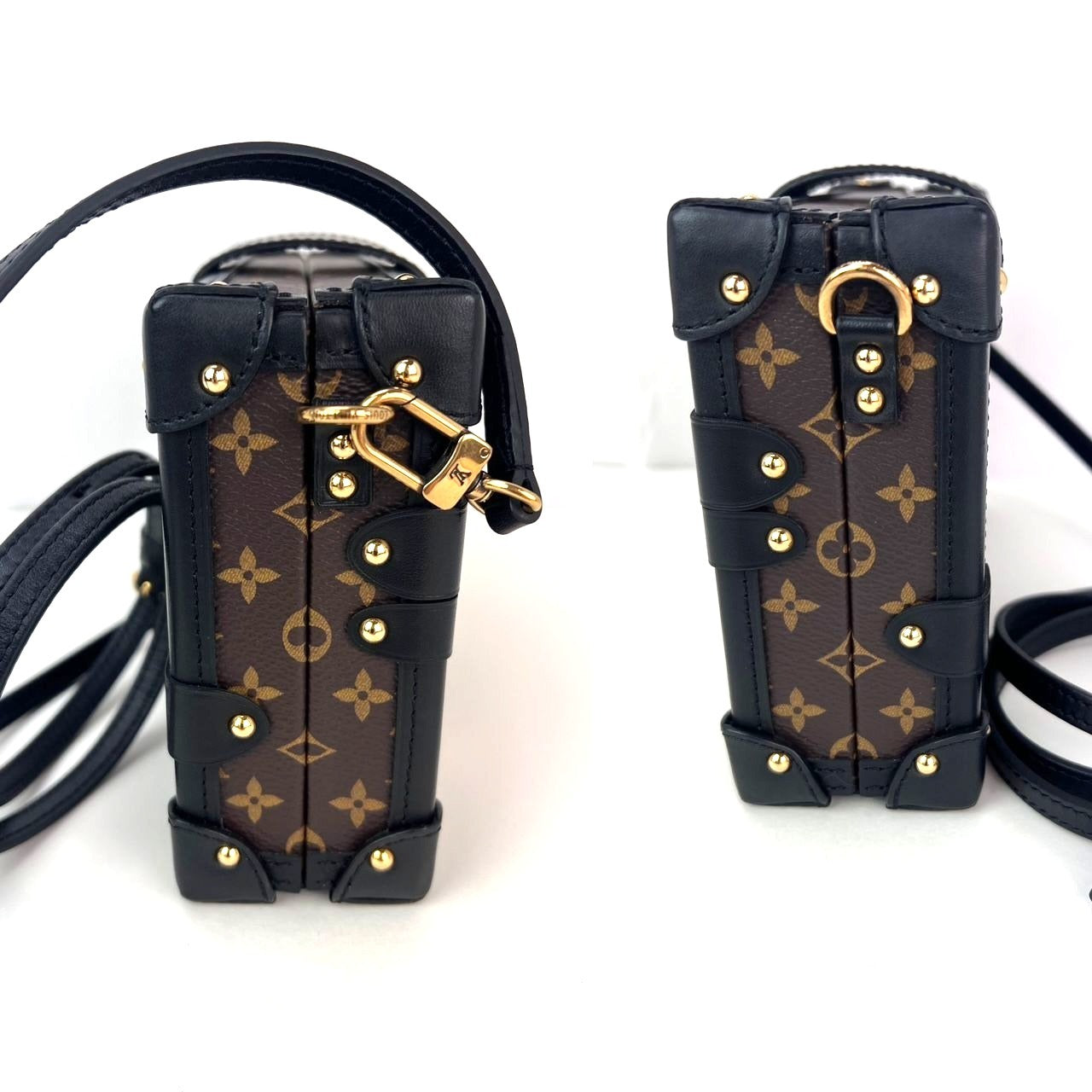 Louis Vuitton Petite Malle Patches Monogram Crossbody Clutch Bag Limited Edition RARE