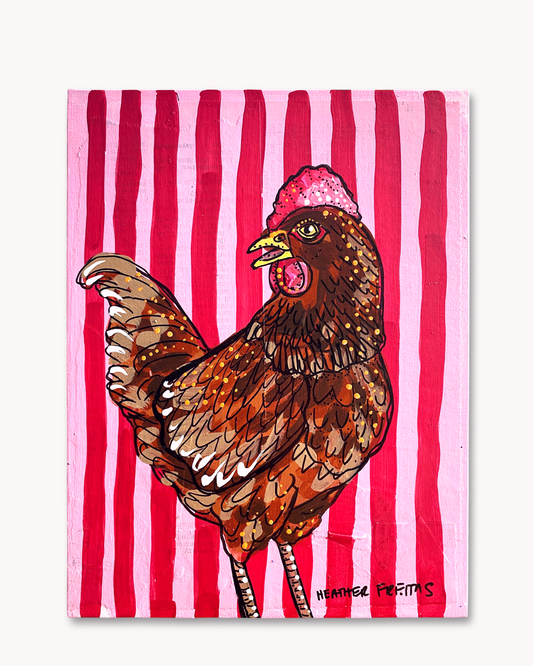 Brown Chicken ( Original Painting )