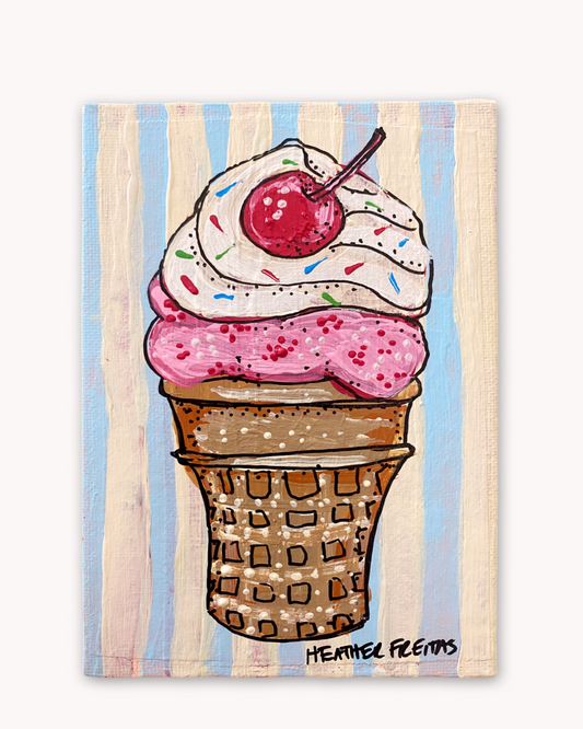 Strawberry Cone ( Original Painting )