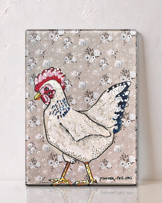 Floral Chicken Cutting Board Trivet