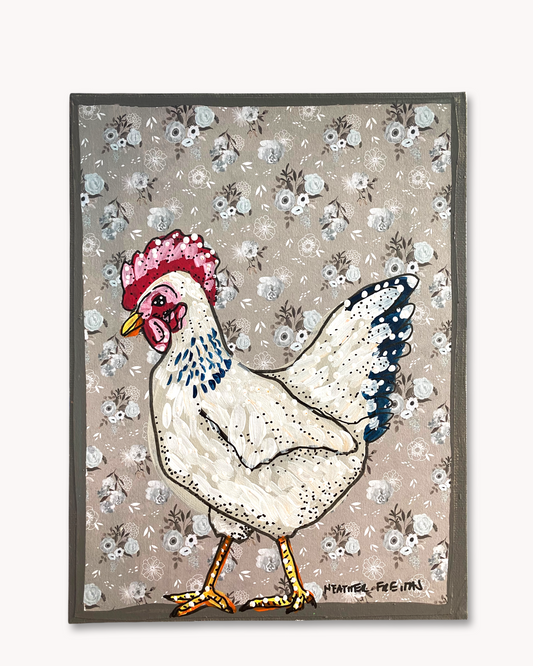 Floral Chichen ( Original Painting )