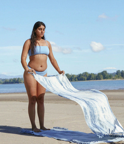Indigo Moon Shibori - Yoga Towel