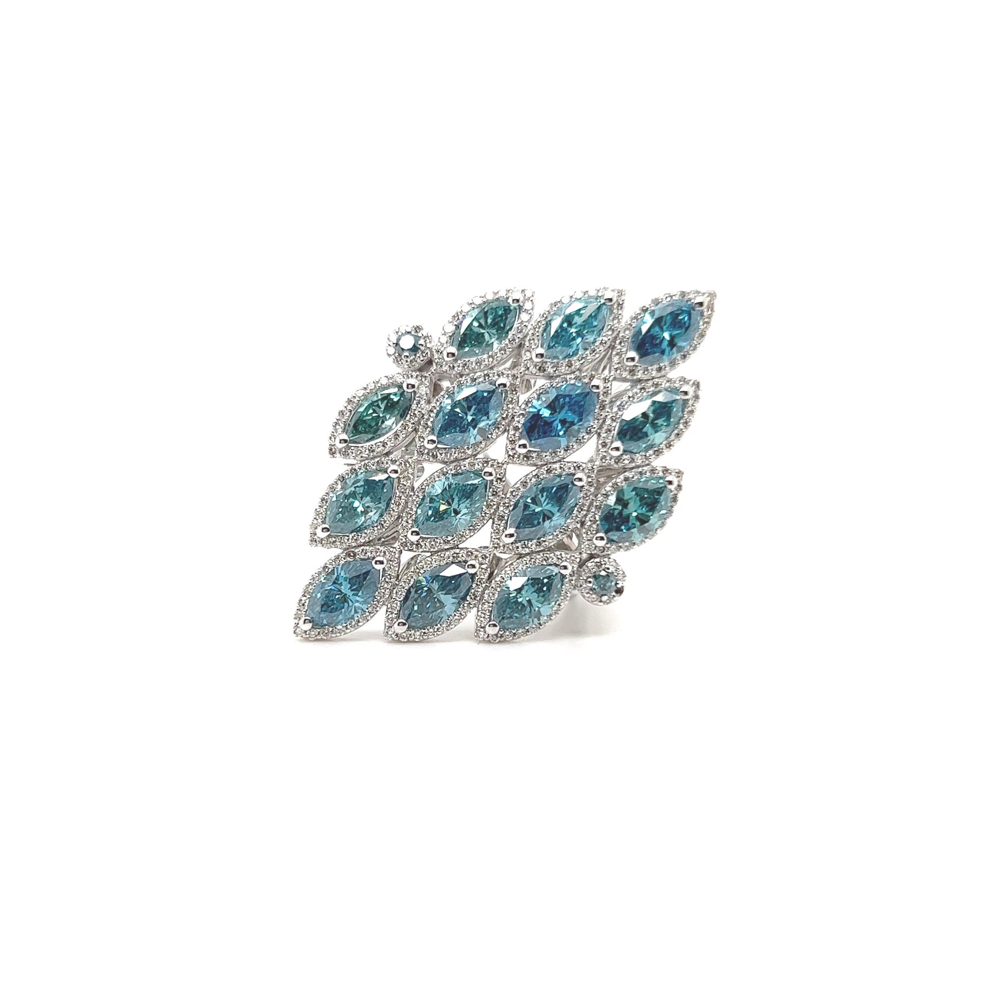 Blue Diamond Statement Ring