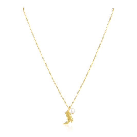 Boot N' Pearl Necklace