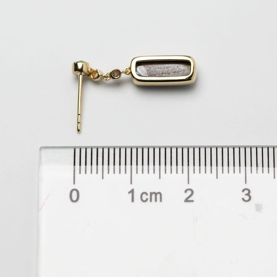 Boulder Opal Diamond Tsavorite Drop Earrings 18k Yellow Gold