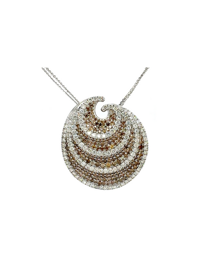 Brown & White Diamond Pendant