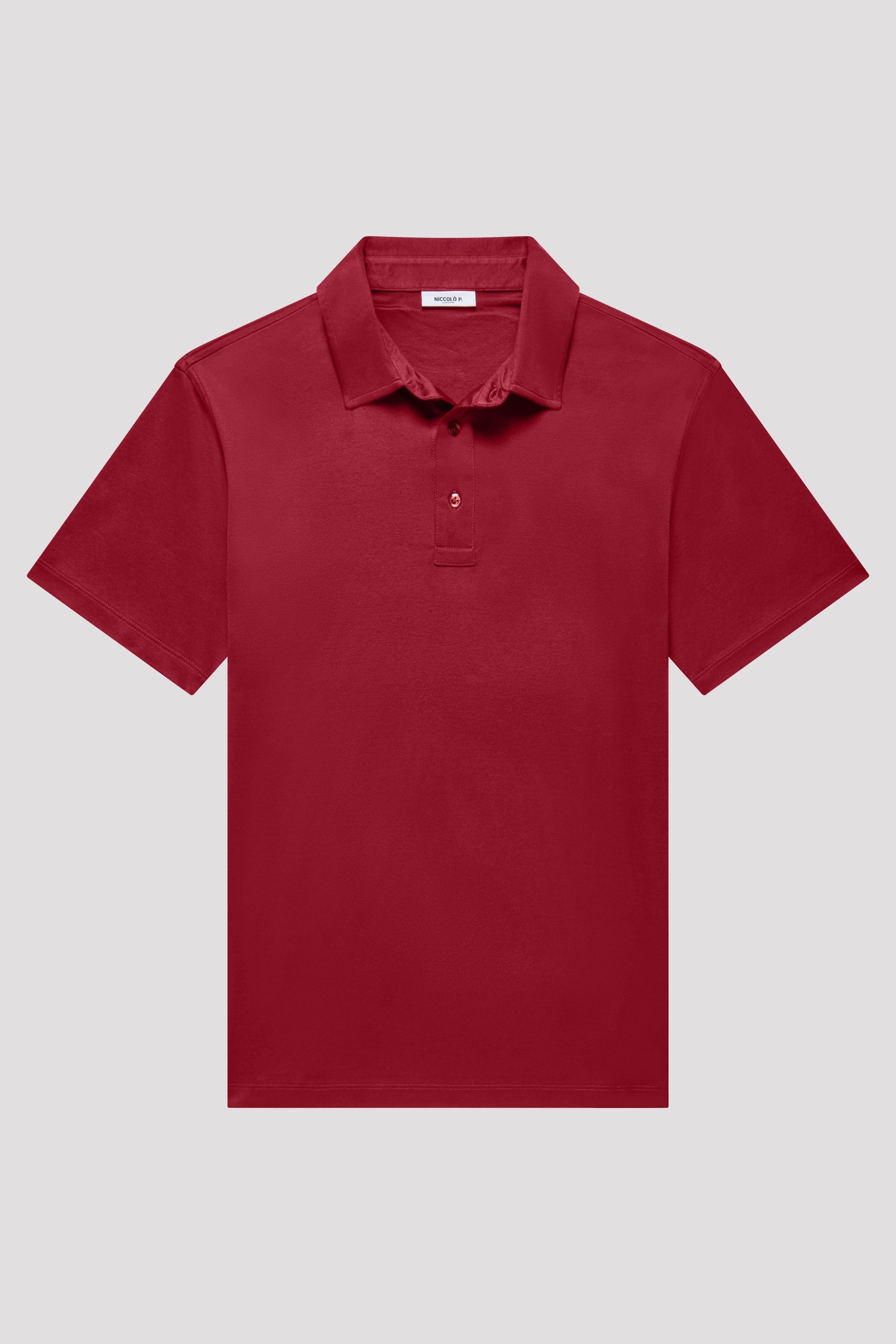 Burgundy Polo Shirt in Egyptian Cotton