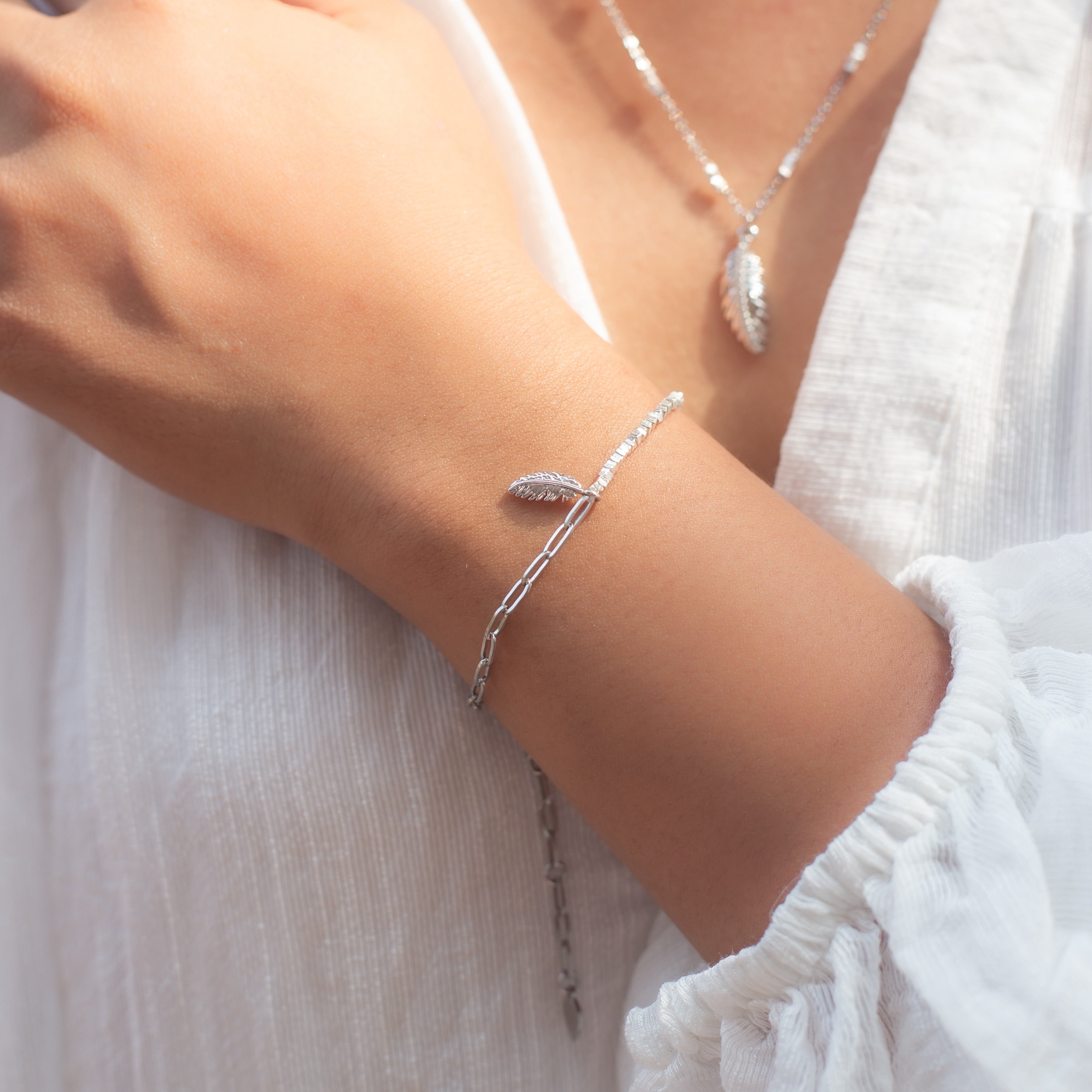 Song of Celebration Feather Chain Bracelet