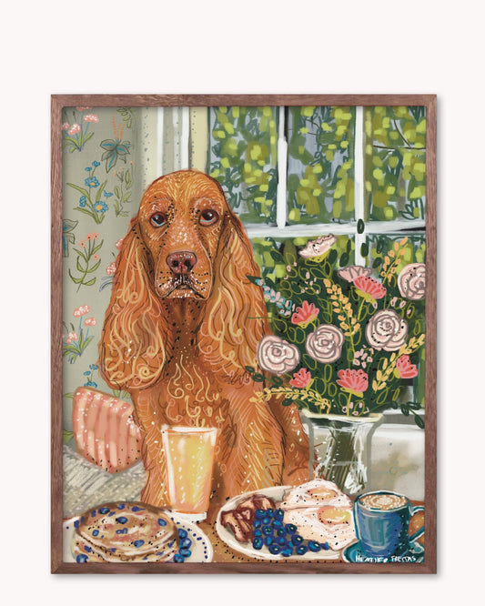 Cocker Spaniel - Build Your Own Pet Portrait Paper Print