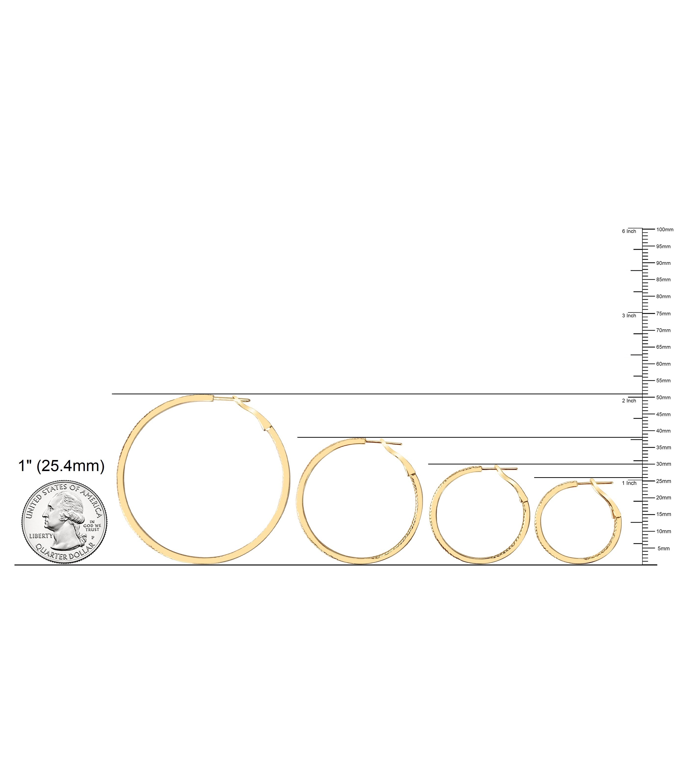 Diamond Slim Hoop Earring