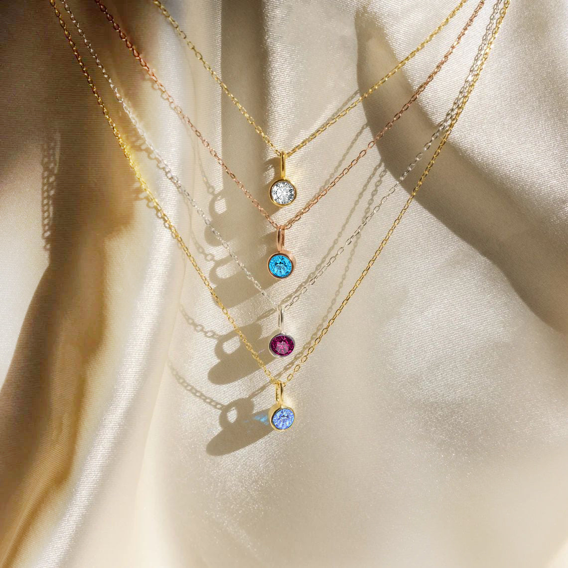Lumière Birthstone Necklace Month & Zodiac Collection