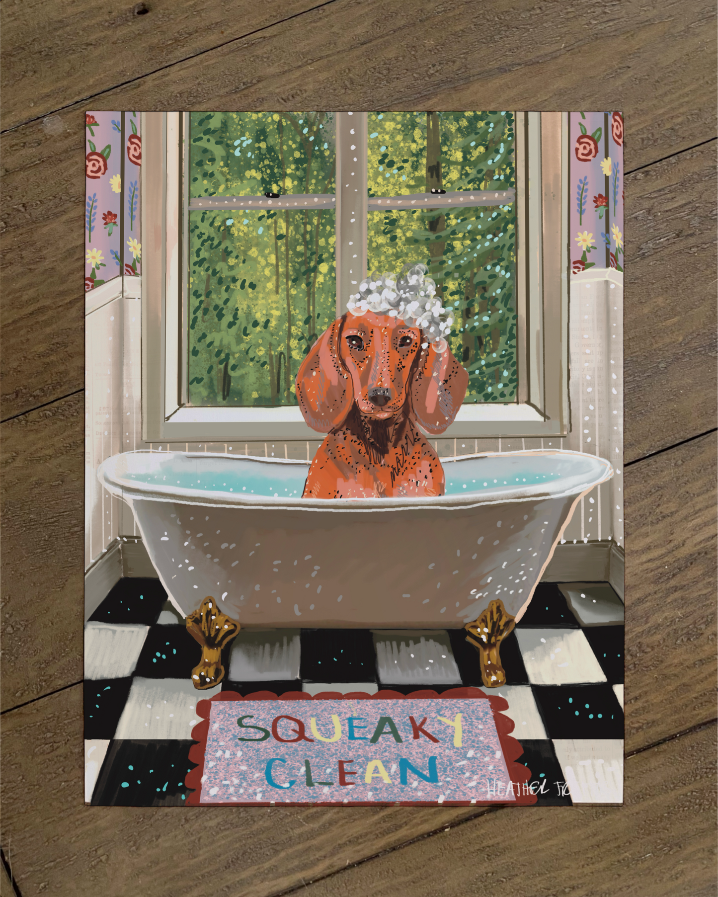 Dachshund - Build Your Own Pet Portrait Print