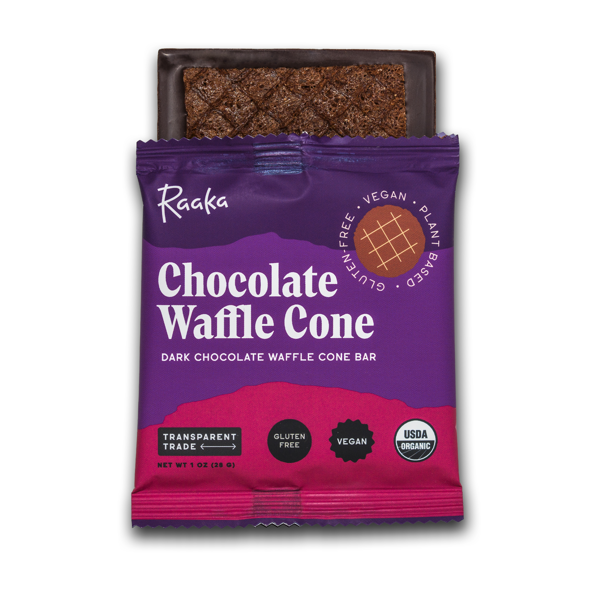 Chocolate Waffle Cone Bar - Raaka Chocolate