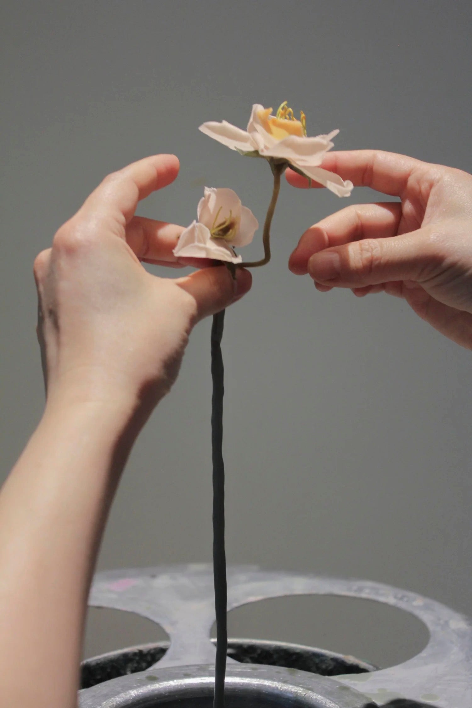 White Chrysanthemum Beeswax Paper Flower