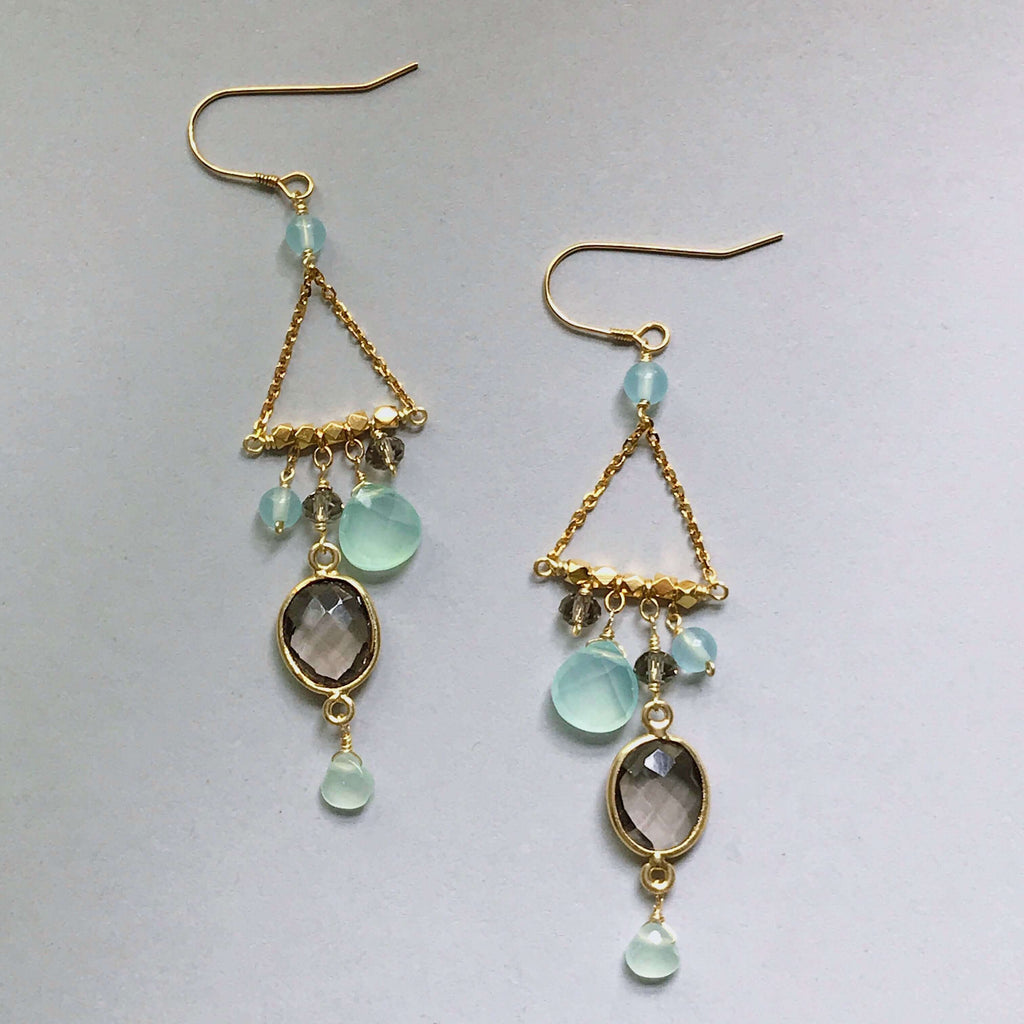 Smoky Quartz Chandie Earrings