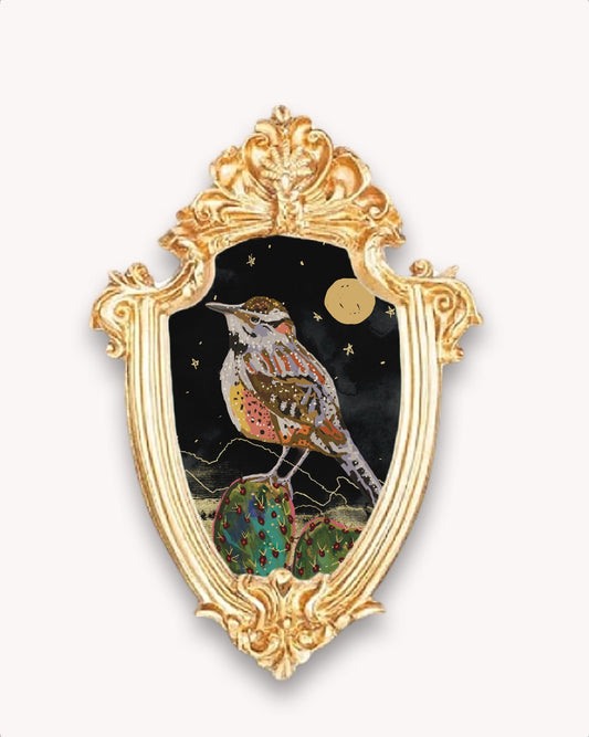 Cactus Wren Citrus Framed Magnet ( Small )
