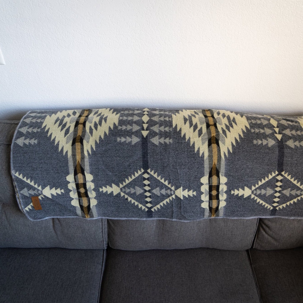 Andean Alpaca Wool Blanket - Cloud