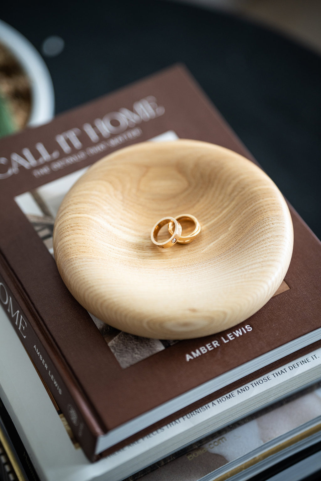 Hand Carved Wooden Jewelry Tray