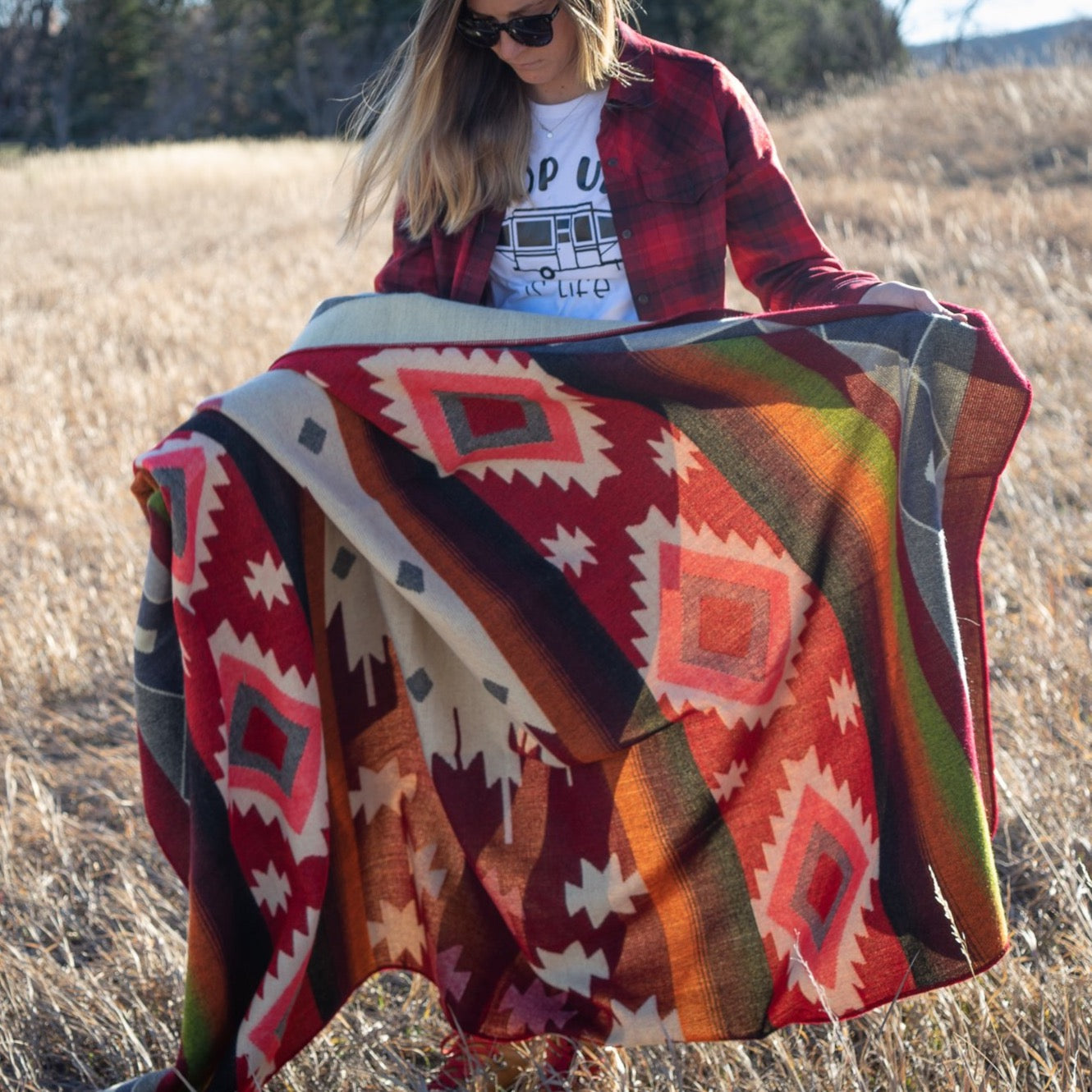 andean-alpaca-wool-blanket-rojo