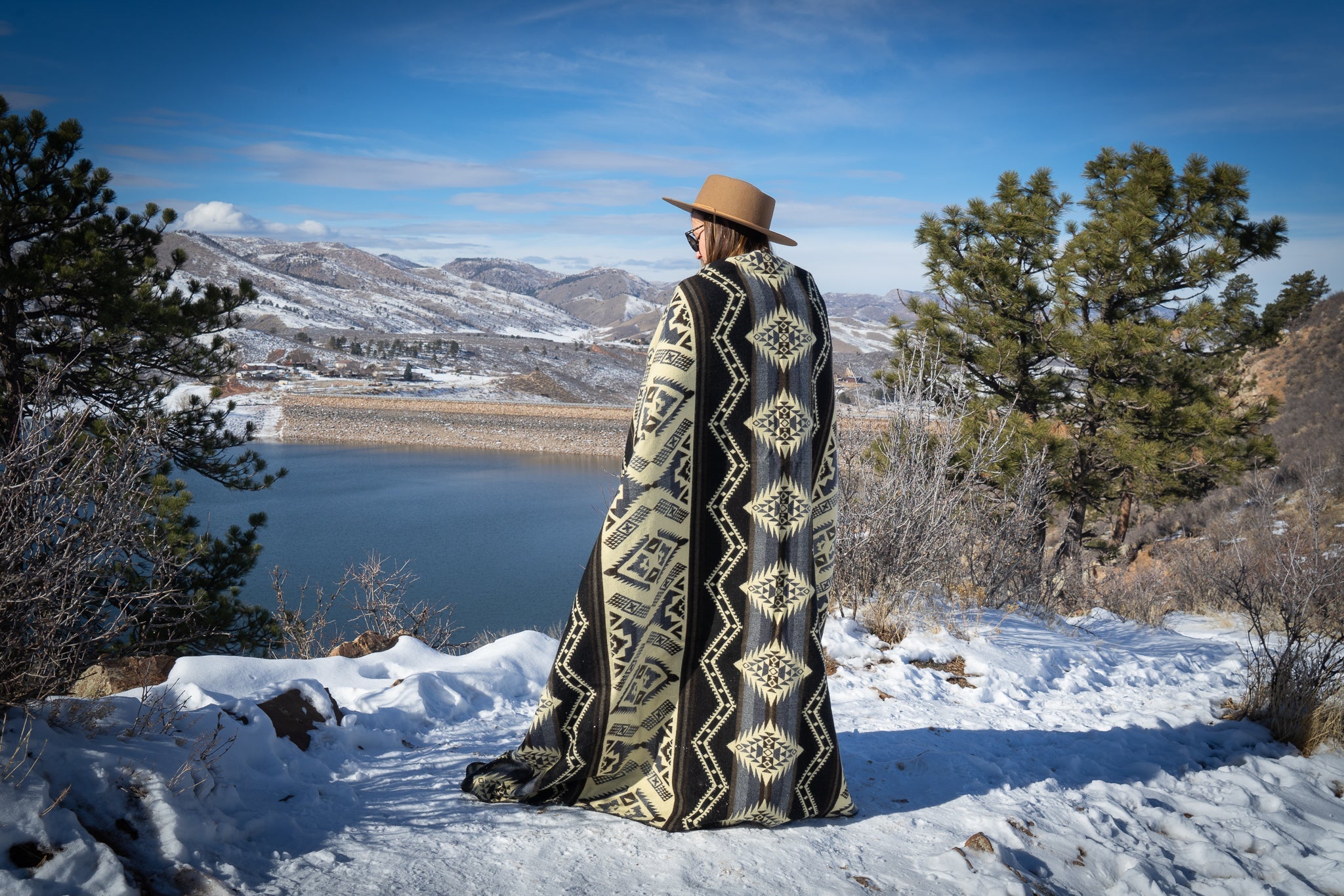Andean Alpaca Wool Blanket - Slate